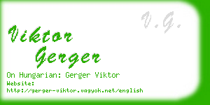 viktor gerger business card